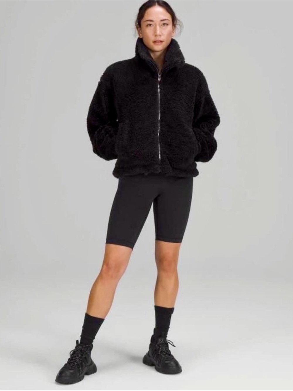 lululemon athletica Black Plush Full-Zip Puffer Jacket